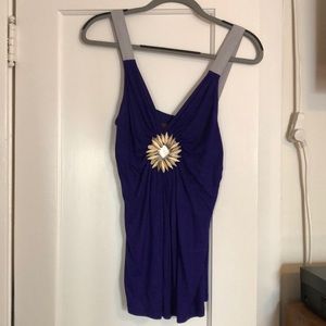 Prairie tank top with sunflower detailing.